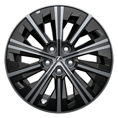 19-tums lättmetallfälgar med pianoblack aerokåpor, 235/55 R19-däck 0